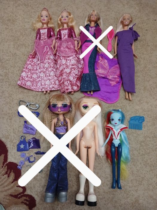 Лот кукол Barbie, Diva starz, my little pony equestria girls