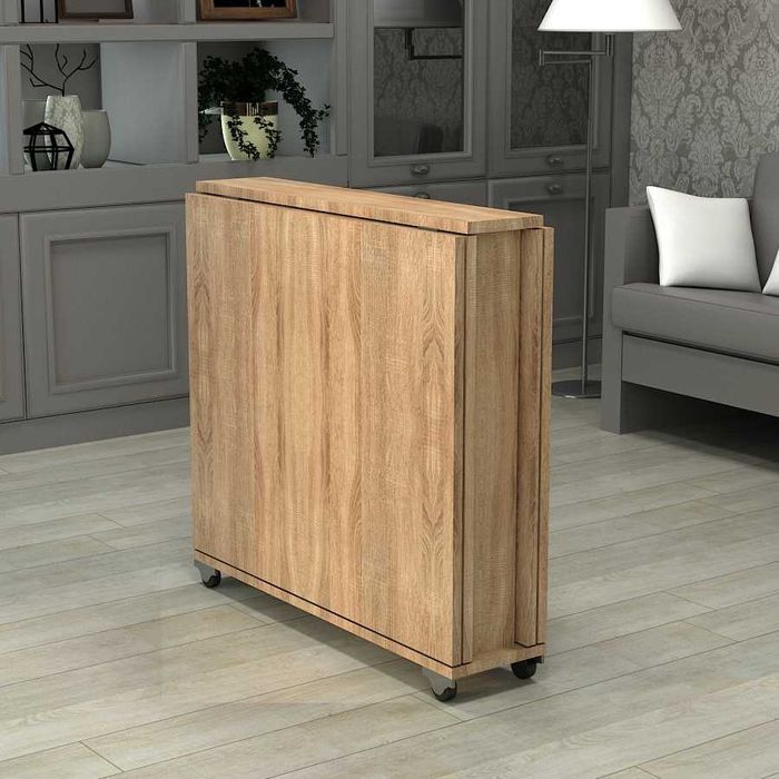 Стіл-книжка Родинний розкладний 80х73х18-274 см з хромованими опорами