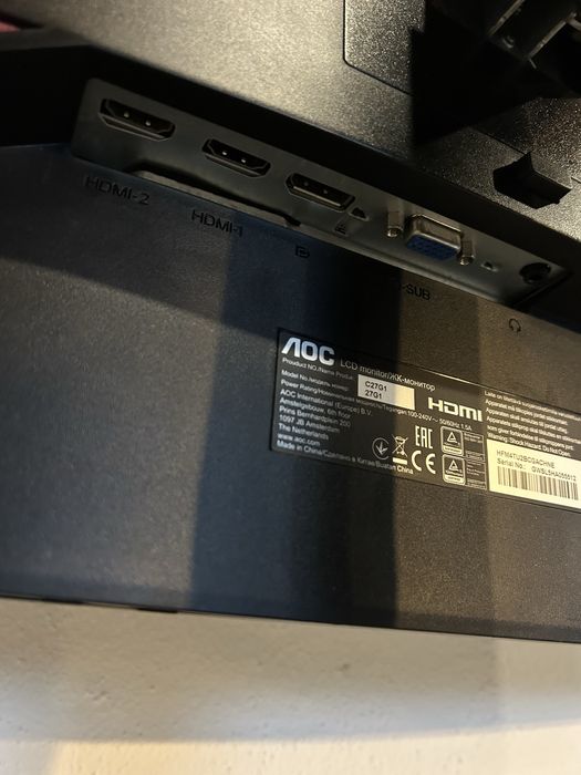 AOC Gaming C27G1 27" LED FullHD 144Hz FreeSync Curvo
