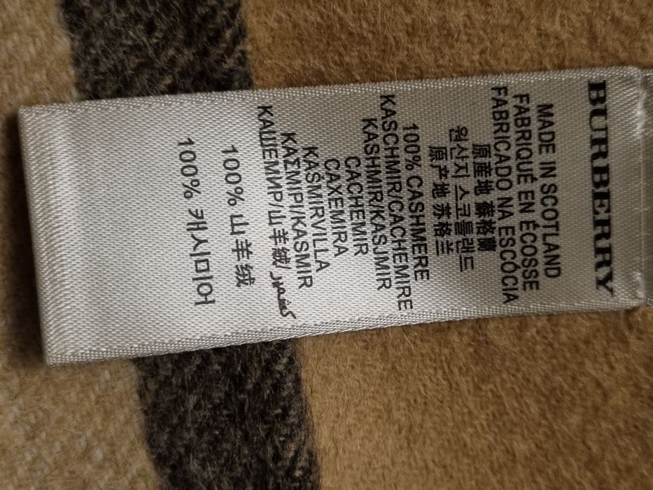 Nowy kaszmirowy szal Burberry 33x180 cm