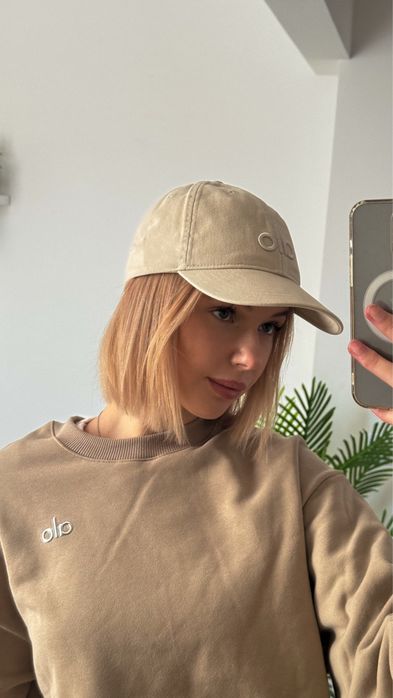 Кепка Alo Yoga Washed Off Duty (ОРИГІНАЛ) вінтажний чорний, пісочний