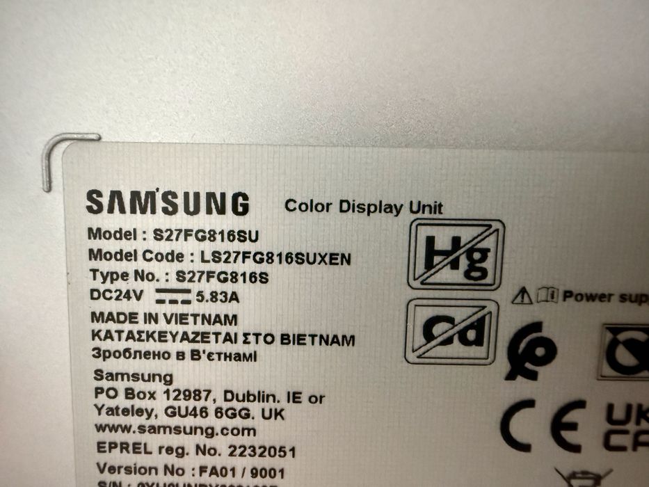 Samsung 27 Odyssey OLED G8 G81SF 4K 240Hz