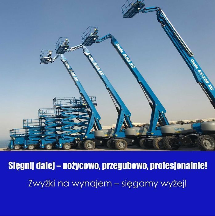 Wynajem Podnośników – Nożycowe, Teleskopowe, Przegubowe, Masztowe 24h