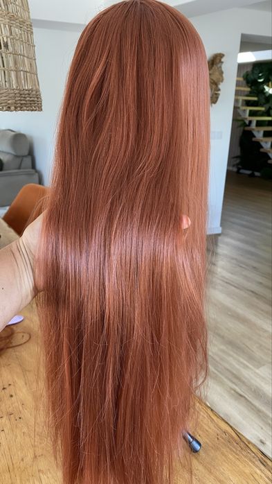 Peruca ruiva lisa