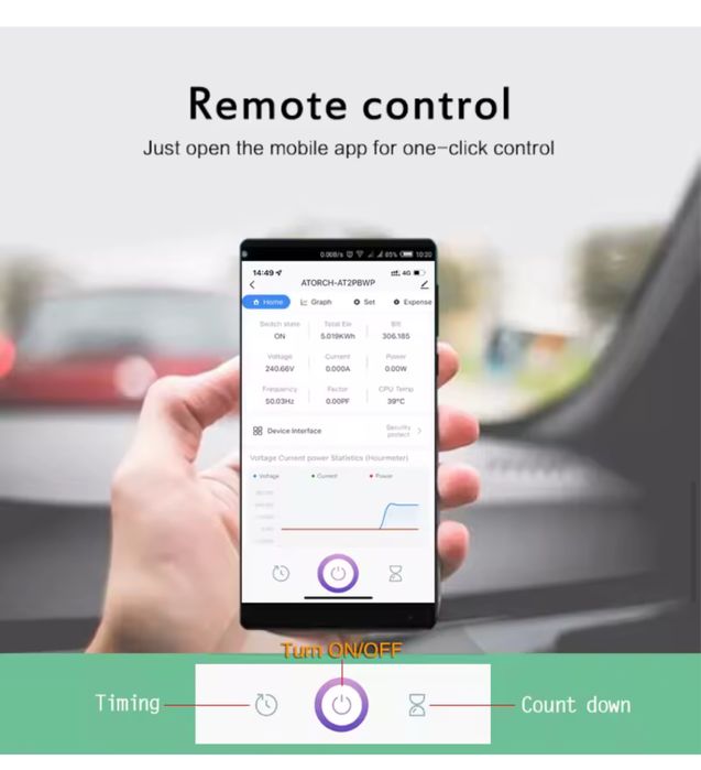 ATORCH 2P 63A Tuya WIFI Умный выключатель