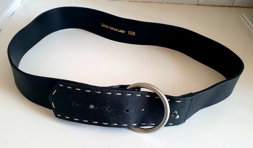 PASEK damski roz. 105 gruba SĶÓRA NATURALNA super stan