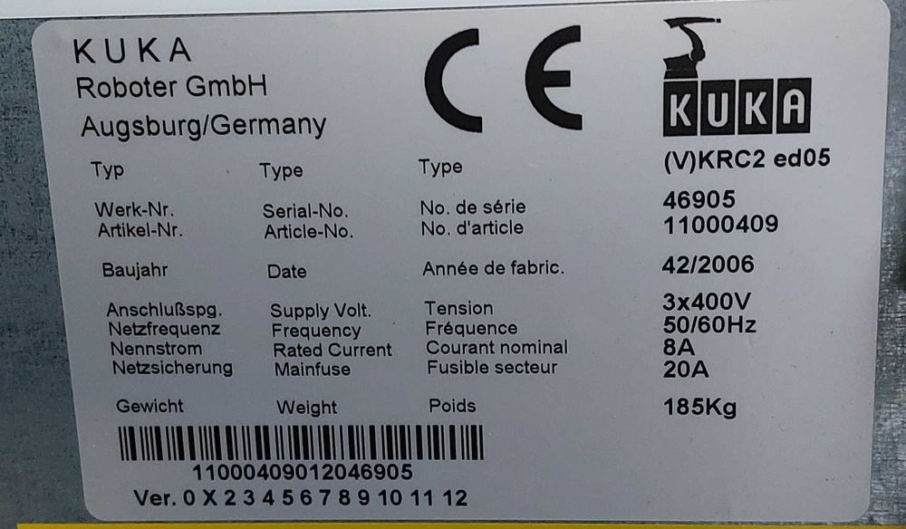 Robot paletyzujący KUKA KR100-2 PA KRC2 2006r. FANUC ABB YASKAWA
