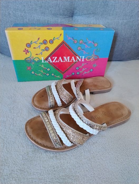 Skórzane klapki damskie Zalando