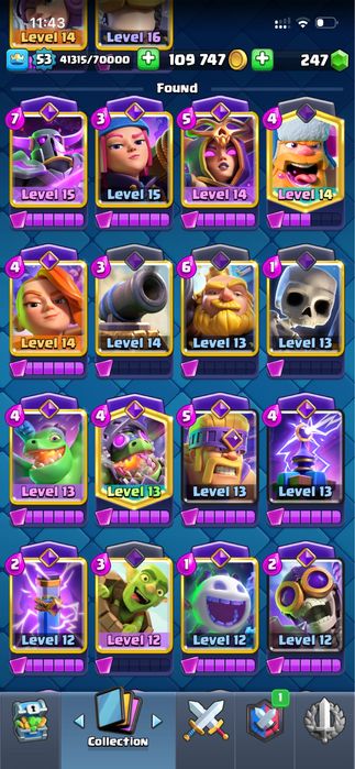 ПРОДАМ ‼️ Аккаунт клеш рояль 8300, 18 ЭВО