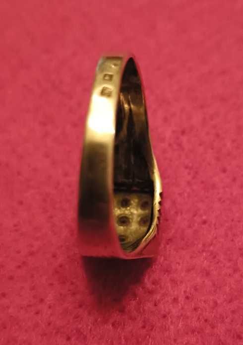 Anel Homem Prata 830 c/ Zircões