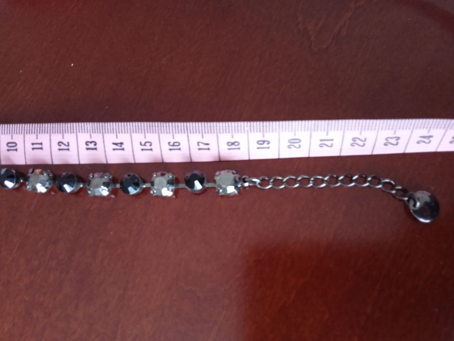 Bransoletka z kryształkami czarnymi