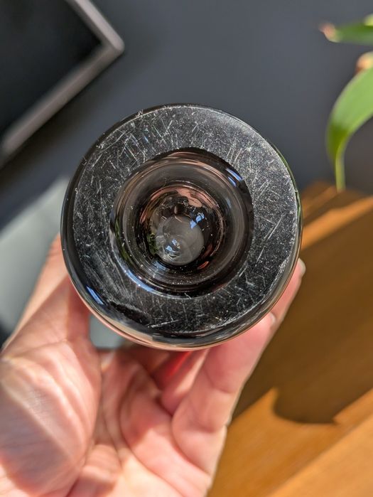 Vintage czarny wazon tuba Graal Germany