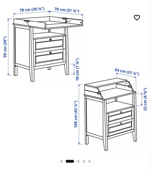 Trocador/comoda para bebé IKEA