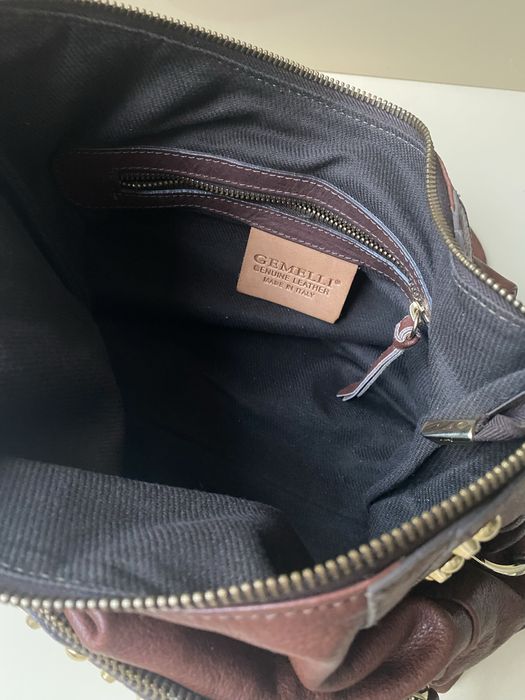 Сумка Италия оригинал GEMELLI натуральная кожа 40х30 на плечо