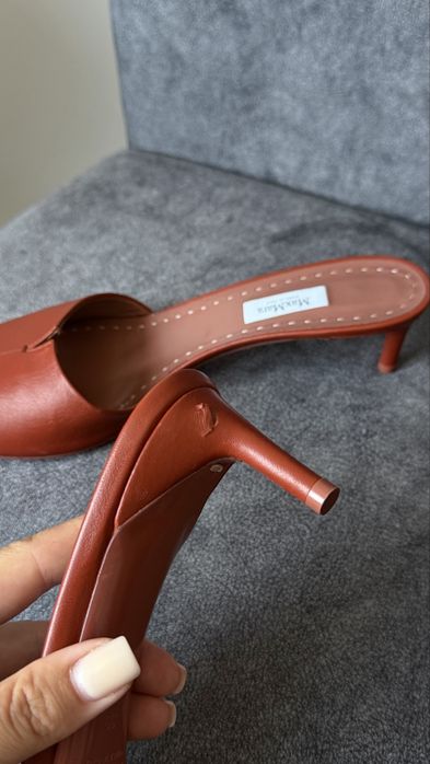 Коричневі босоніжки MAX MARA мюлі на ніжку 24,5