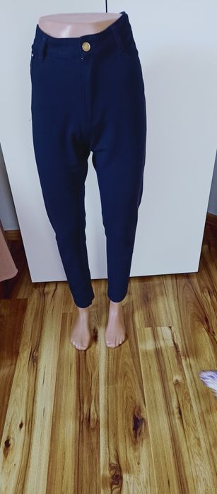 Spodnie Granatowe bawełniane  z kieszeniami -R-Ping rozmiar 34