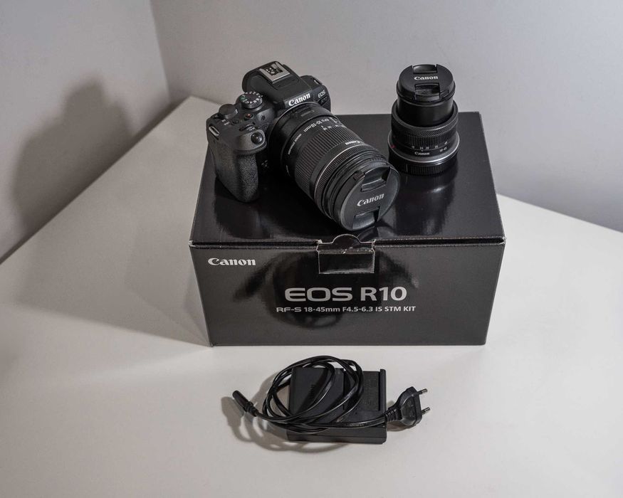 Canon R10 (Como Nova) + Canon 18-45 + Canon 10-18 + Adaptador EF-EOS R
