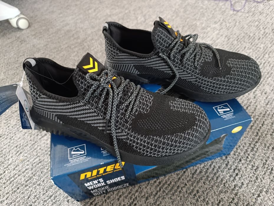 Buty męskie robocze Niteo, 41, antyposlizgowe, odblask, antyprzebiciowa, kompozytowy podnostek 15kN