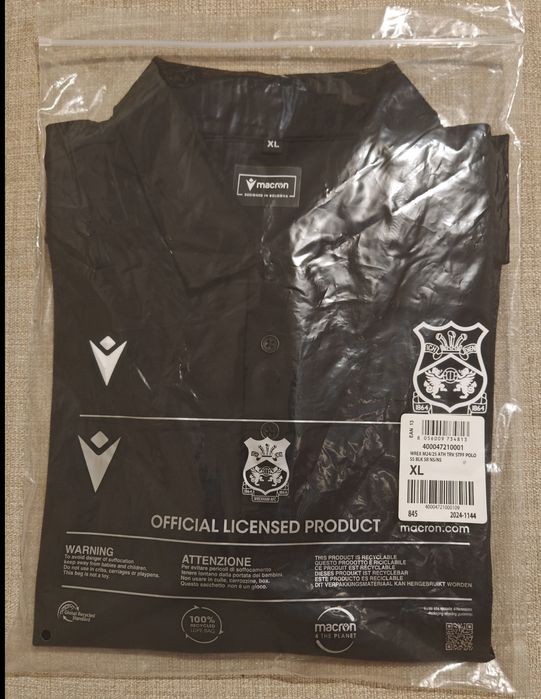 Polo preto Wrexham FC tam. L / XL