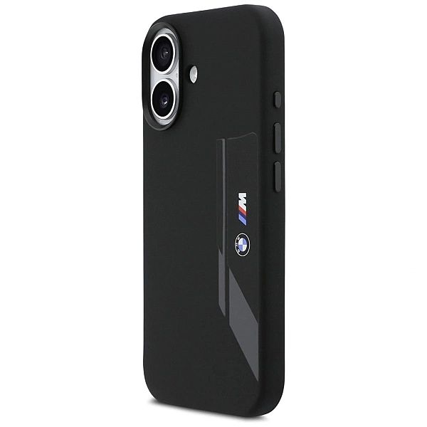 Etui BMW M Silicon Vertical Logo MagSafe na iPhone 17 - czarne