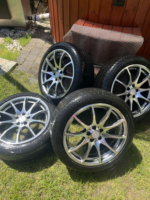 Felgi 17” 5x100 Tomason TN1 hyperblack polished + opony letnie