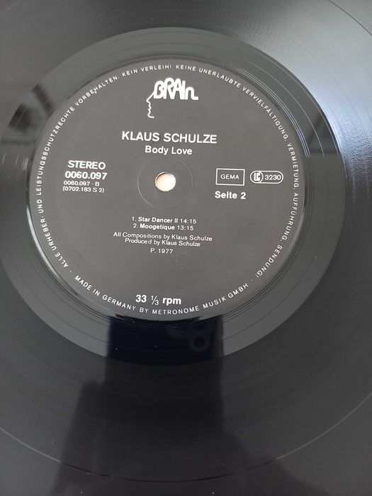 Klaus Schulze Body Love vol. II LP winyl GER EX+