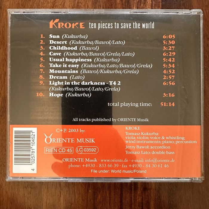 Kroke Ten Pieces To Save The World