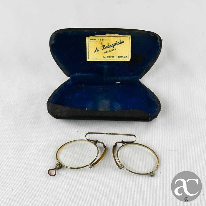 Lunetas pince-nez, do oculista “A. Branquinho, Braga” circa 1900 nº 12