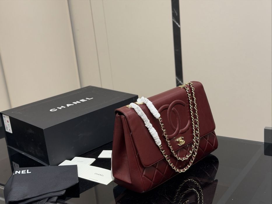 Chanel Pharrell сумка женская бордовая  кожаная оригинал