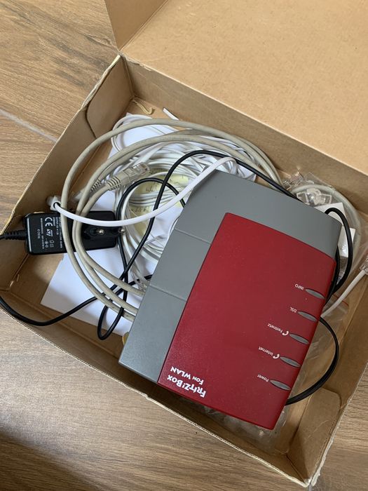 Router plus kable do routera komputer fritz wlan