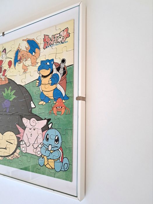 Quadro com Puzzle Vintage dos Pocket Monsters (Pokémon, Japão, 90s)