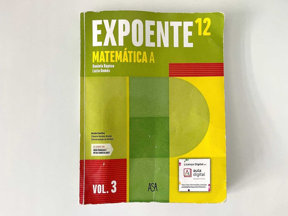 Expoente 12 Volume 3 Matemática A