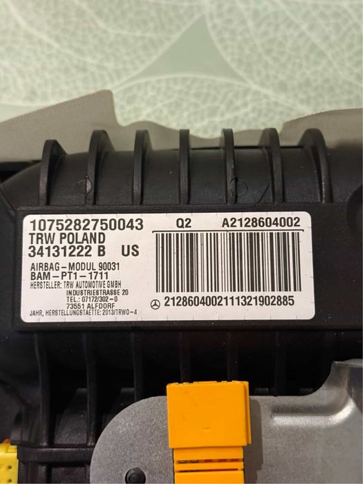 A2128604002 Подушка безпеки пасажира Mercedes-Benz E W212