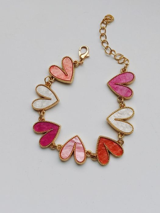 Bransoletka serca złoty kolor