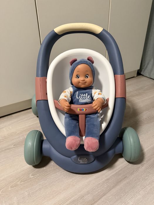 Коляска дитяча, каталка, толокар, ходунки, візочок з пупсом Smoby