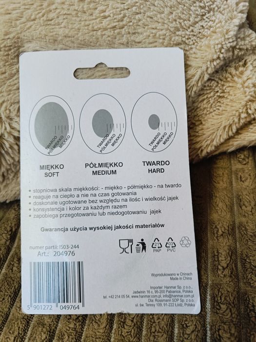 Wskaźnik do gotowania jajek, nowy.