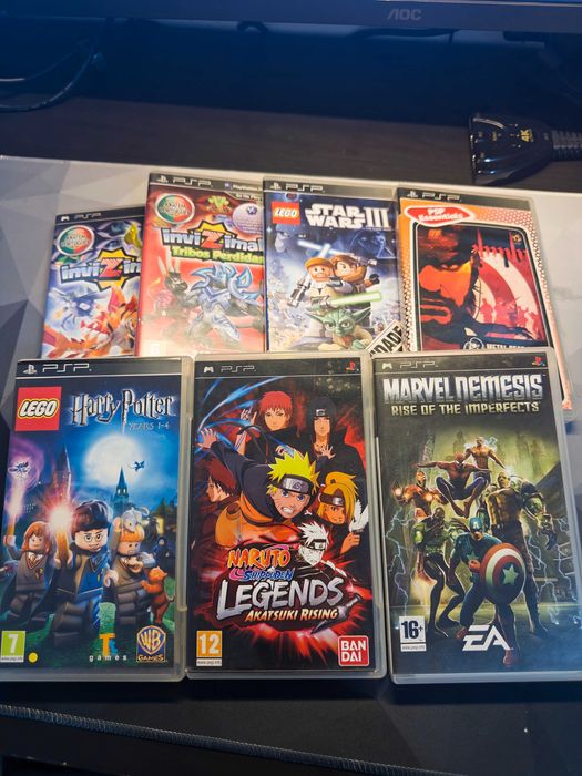 Lote Jogos PSP – Naruto, LEGO, Metal Gear + outros
