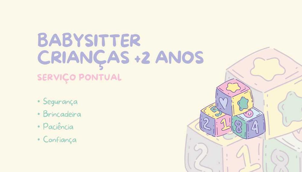 Serviço pontual de babysitting – Crianças a partir dos 2 anos