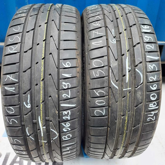 2szt. opony letnie używane 205/50R17 Hankook Ventus S1 Evo2 RSC