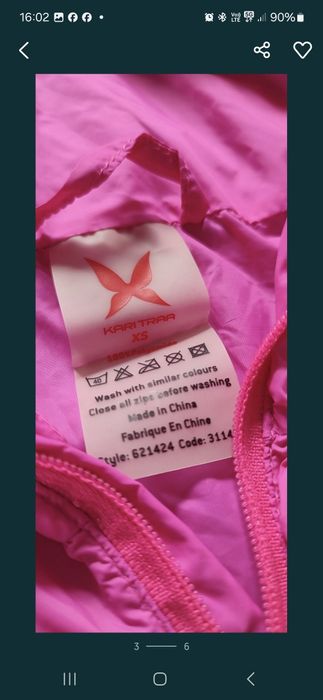 Różowa kurtka sportowa KARI TRAA XS