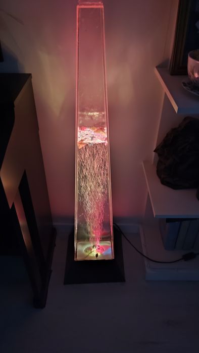 Candeeiro de Água LED RGB com Bolhas