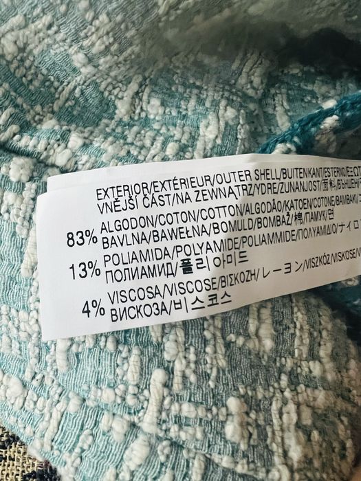 ZARA żakiet krótki niebieski M bawełniany