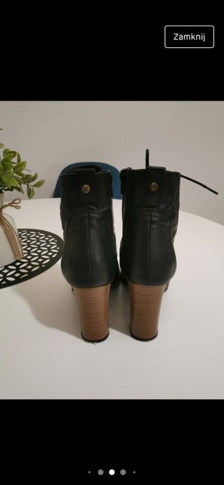 Czarne botki Badura