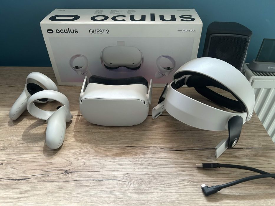 Okulary Gogle VR Oculus Meta Quest 2 128gb Kabel Link 5m Jak Nowe