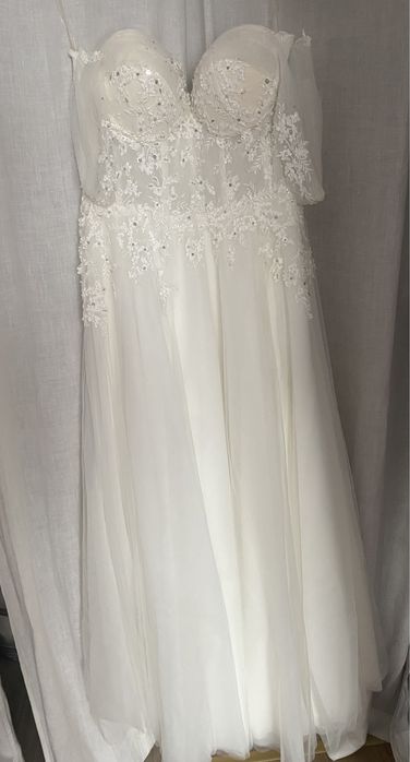 Suknia ślubna (161 cm, rozmiar:38)