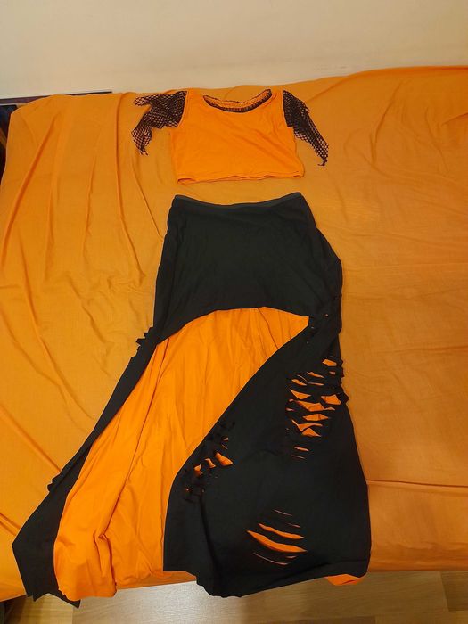 Komplet spódnica asymetryczna + crop top niezależny projektant Gotwear