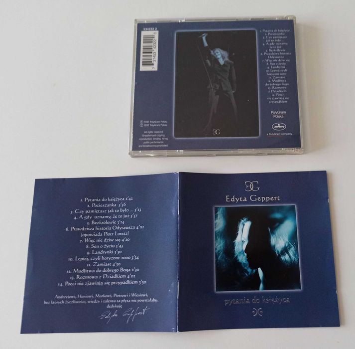 Edyta Geppert Pytania do księżyca – same pudełko i wkładka do cd