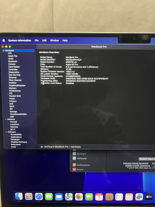 Macbook Pro M1 Pro 14 2021 16GB 512GB + MAGIC MOUSE