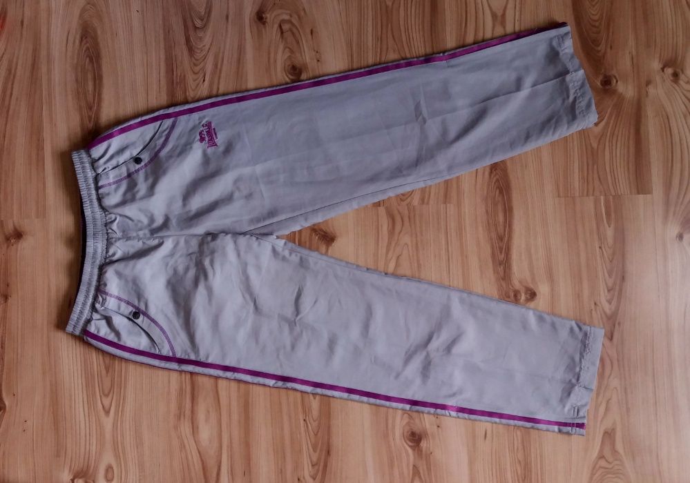 Lonsdale Spodnie Dresy Damskie Sportowe Treningowe Szare
