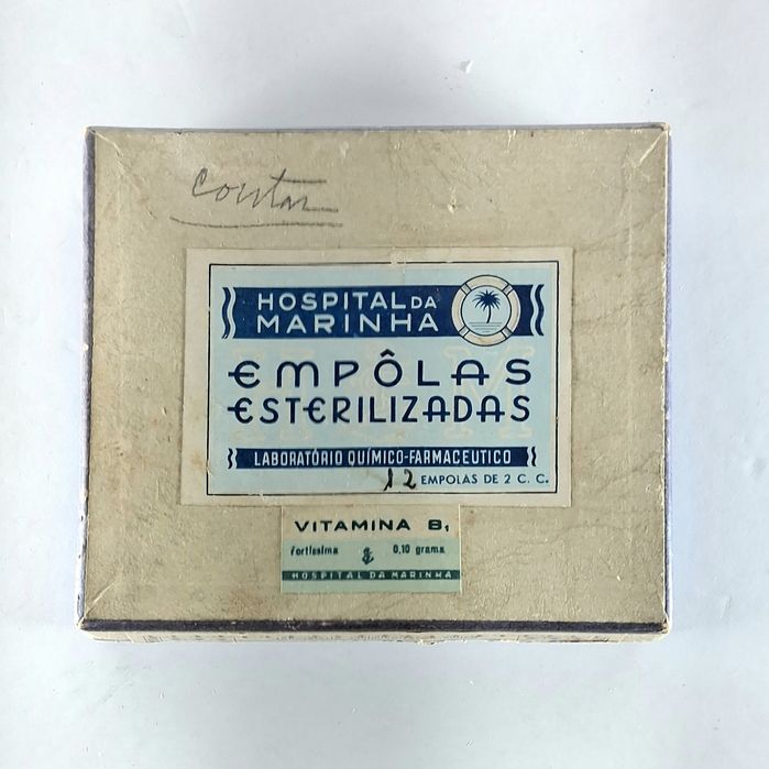 Caixa de cartão antiga vazia Empolas Esterilizadas